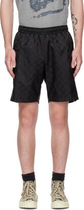 Black Monogram Shorts