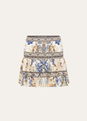 Soul Searching Shirred Mini Skirt