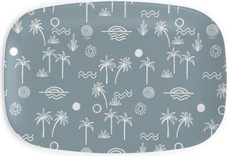 Serving Platters: Summer Sun - Slate Serving Platter, Blue