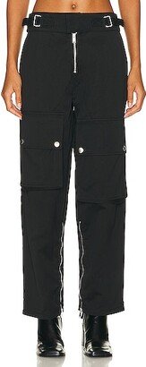 Tapered Cargo Trouser in Black