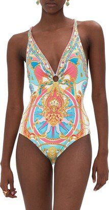 Sail Away with Me Plunge One-Piece Swimsuit