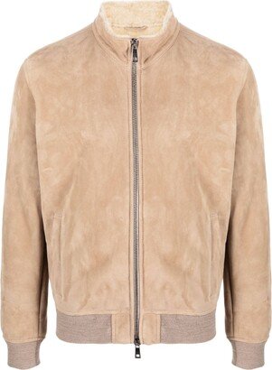 Suede Zip-Up Jacket