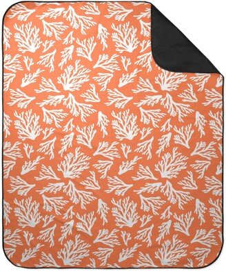 Picnic Blankets: Coral - In Coral Picnic Blanket, Orange