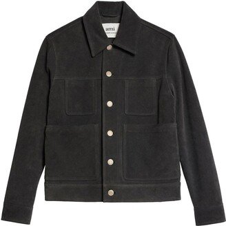 Button-Up Suede Jacket