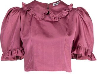 Ruffle-Detailing Cropped Top