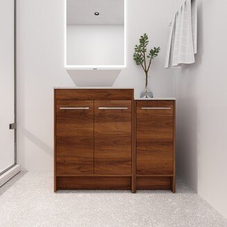 BNK 24/36/48/60 Inch Bathroom Vanity with Sink, Freestanding Bathroom Vanity with Soft Close Doors and Adjustable Shelf