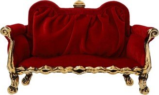 Logo-Engraved Sofa Sculpted Clutch Bag