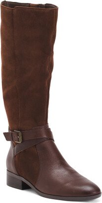 Suede Wide Calf Rena Boots for Women