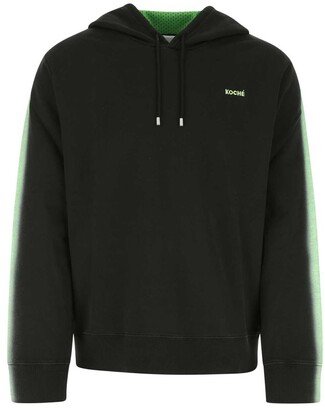 Long-Sleeved Drawstring Hoodie-AF