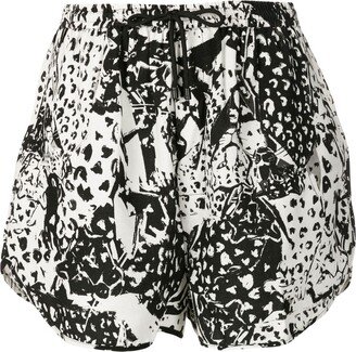 Abstract-Print Shorts-AA