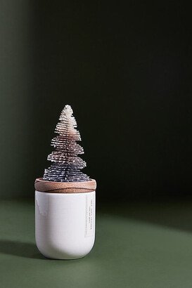 Frosted Bottle Brush Tree Candle-AA