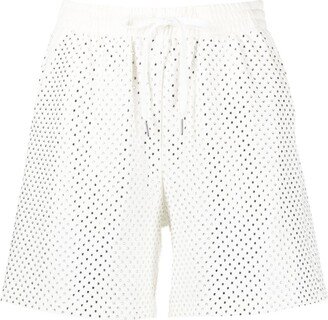 Rhinestone-Embellished Shorts-AA