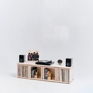 Record Storage Boxset Of 4 With Topper