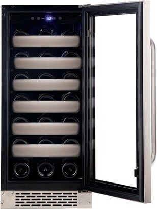 Elite 33 Bottle Seamless Stainless Steel Door Single Zone Built-in Wine Refrigerator