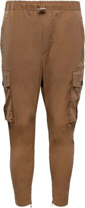 Tapered-Leg Drawstring Cargo Trousers