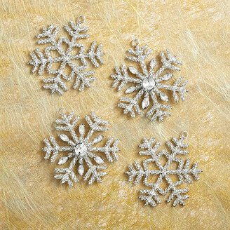 Set of 4 Beaded Snowflake Ornaments