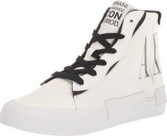 A|X Armani Exchange Women's Icon Project Logo High Top Lace Up Sneaker