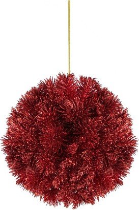 Northlight 6 Red Glittered Pine Christmas Ball Ornament