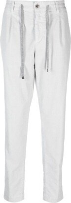 Drawstring-Fastening Tapered-Leg Trousers-AB