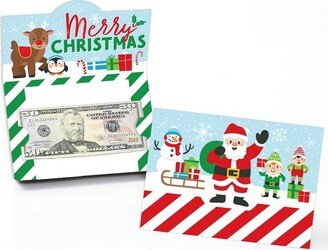 Big Dot of Happiness Very Merry Christmas - Holiday Santa Claus Party Money And Gift Card Holders - Set of 8