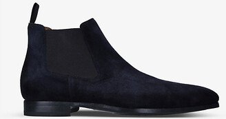 Mens Navy Shaw Suede Chelsea Boots