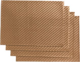 Set Of 4 Faux Leather Placemats