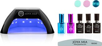 Joya Mia Gel Nail Polish Starter Kit 7-Piece with LED Lamp and 3 Colors - G74, G66, G65