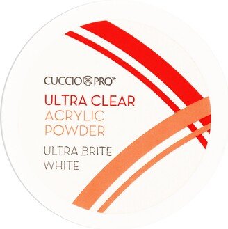 Ultra Clear Acrylic Powder - Ultra Brite White by Cuccio Pro for Women - 1.6 oz Acrylic Powder