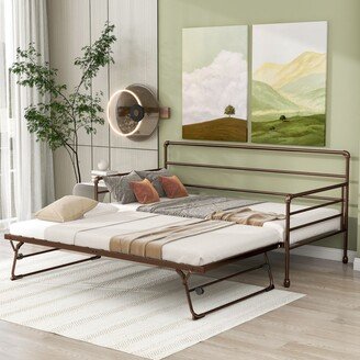 Kuurfuurdo Twin Iron Daybed With Pop-Up Trundle