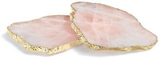 Rose Quartz Coasters, Set of 2