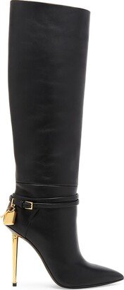 105MM Leather Stiletto Knee-Hight Boots