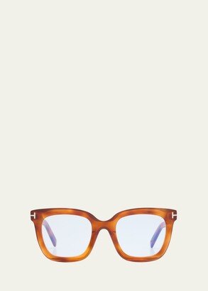 Amber Blue Blocking Square Acetate Glasses