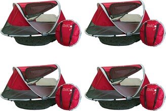 PeaPod Portable Toddler Travel Bed & Storage Bag, Cranberry-AA