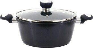 Hawke 4.2 Quart Ceramic Nonstick Aluminum Dutch Oven with Lid in Dark Blue