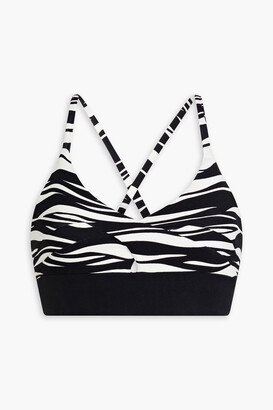 Sophia zebra-print stretch sports bra