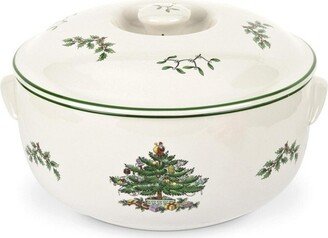 Christmas Tree Round Covered Casserole - 2.5 Quart