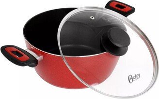 Claybon 4.3 Quart Dutch Oven With Lid in Speckled Red