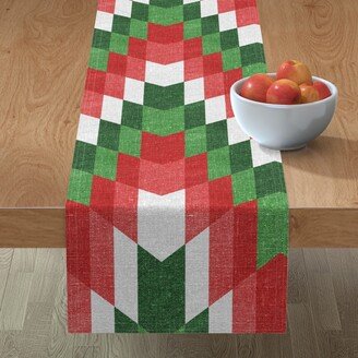 Table Runners: Christmas Cheer - Red, White And Green Table Runner, 72X16, Multicolor