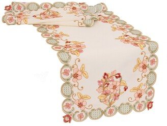 Primrose Embroidered Cutwork Table Runner