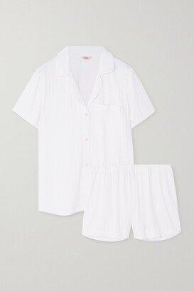 Net Sustain Gisele Ribbed Stretch-tencel Modal Pajama Set - White