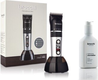 BROCCHI Clipper Pro Digital Face & Body Trimmer with Shave Lotion