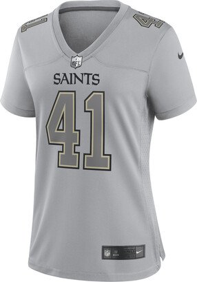 Women's NFL New Orleans Saints Atmosphere (Alvin Kamara) Fashion Football Jersey in Grey