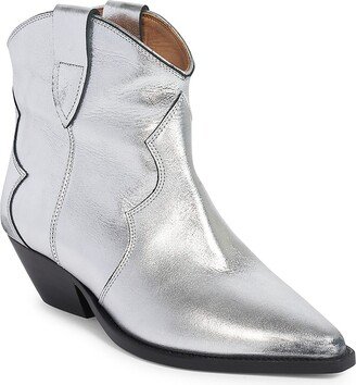 Dewina Metallic Leather Ankle Boots