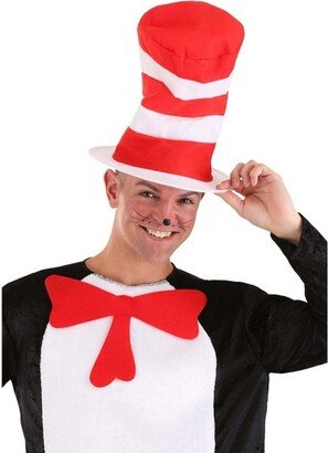 HalloweenCostumes.com Men Dr. Seuss The Cat in the Hat Plush Costume Red & White Striped Hat, Red/White