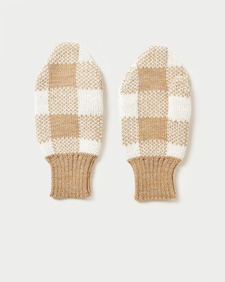 Marcel Camel/Cream Knit Mittens