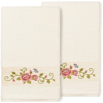 Cream Rebecca Embellished Bath Towel - Set of 2