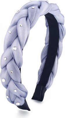 Liv & Ava BRAIDED HEADBAND WITH CRYSTAL Blue