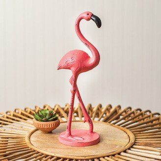 Cast Iron Flamingo Statue - 3'' dia. x 8.25''H