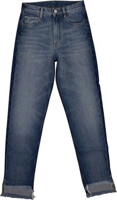 Denim Vintage Two-Tone Slim Jeans - Blue