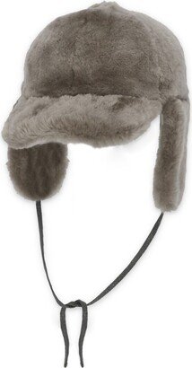 Strap Fastened Shearling Hat